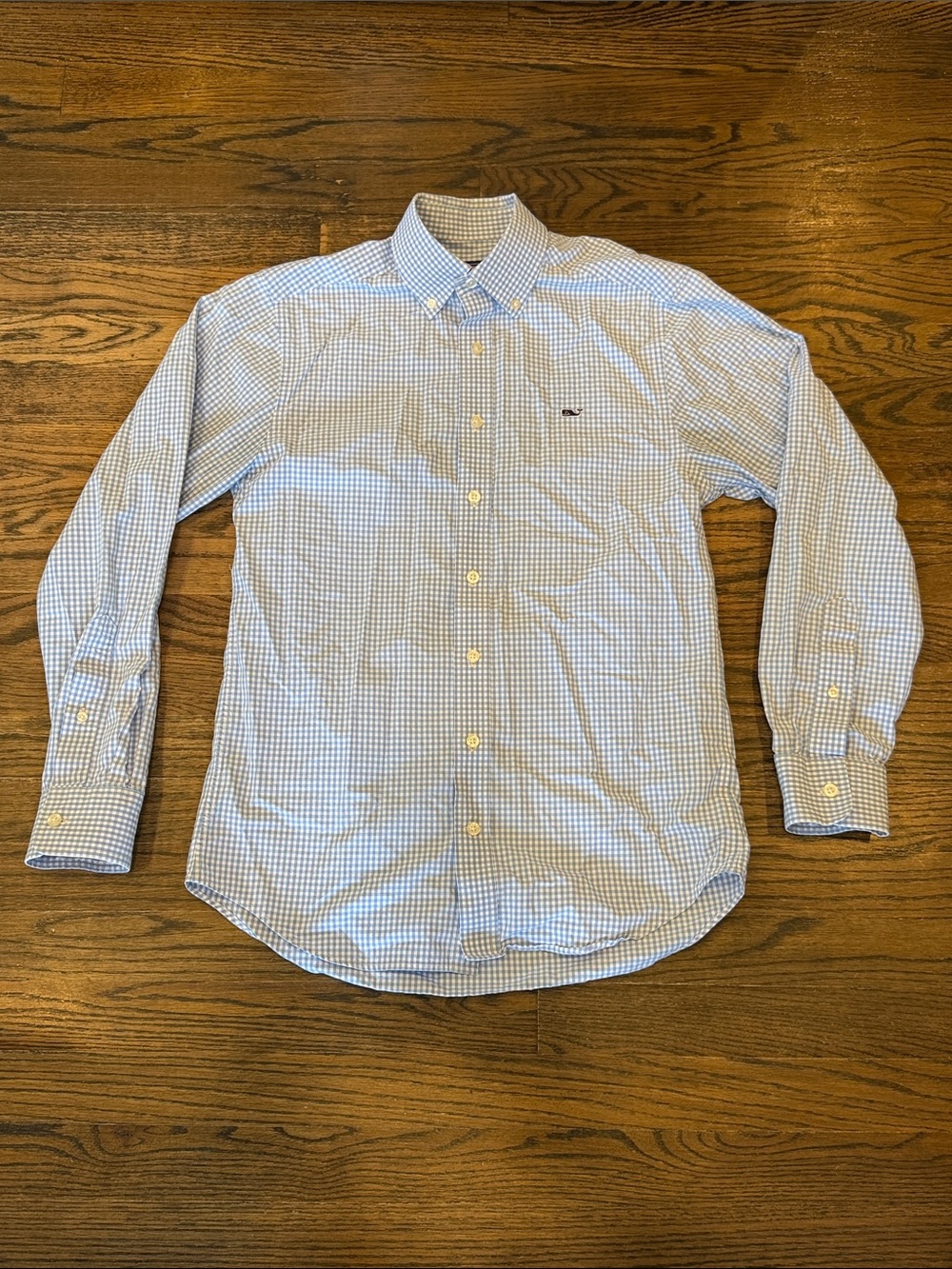 Vineyard Vines Blue and White Gingham Button-Down Shirt
